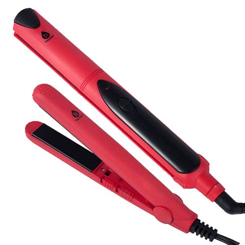 Pursonic Flat Iron Hair Straightener With A Free Travel Straightener In Red