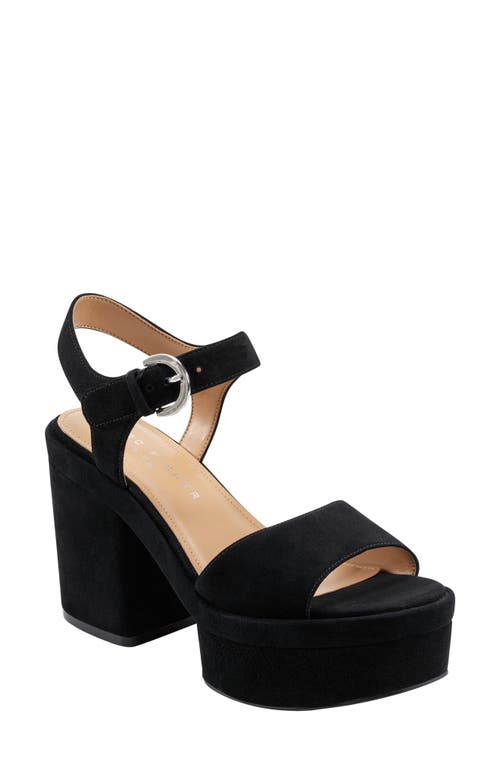 Marc Fisher LTD Normi Ankle Strap Platform Sandal in Black at Nordstrom, Size 9