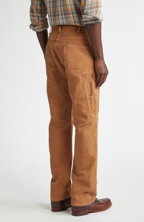 Double Rl Hamilton Distressed Carpenter Pants In Khaki