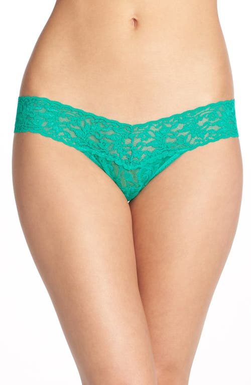 Low Rise Thong in Malachite