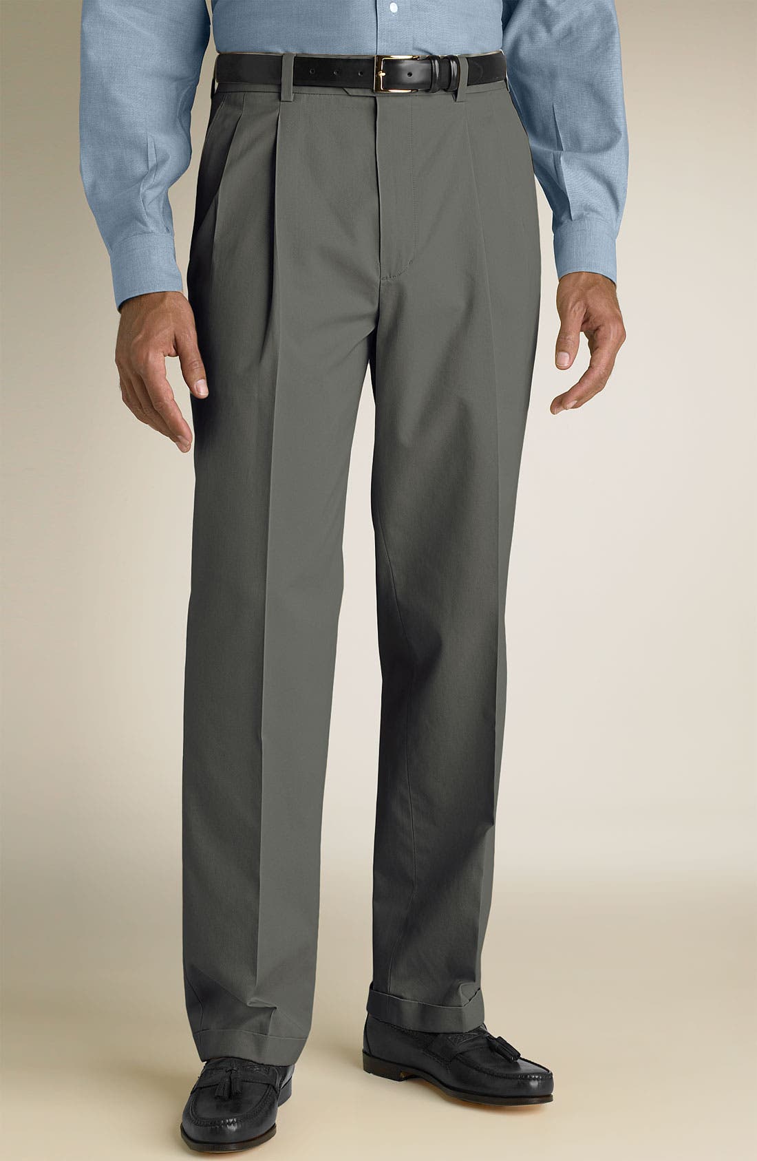 John W. Nordstrom® Smartcare™ Double Pleat Supima® Cotton Pants Nordstrom