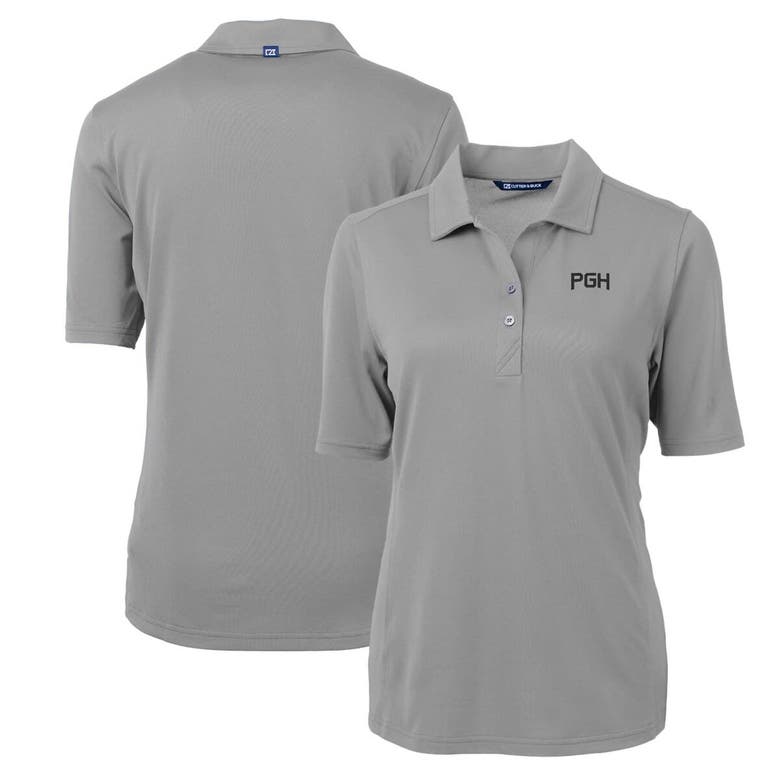 Shop Cutter & Buck Gray Pittsburgh Pirates City Connect Virtue Eco Pique Recycled Polo