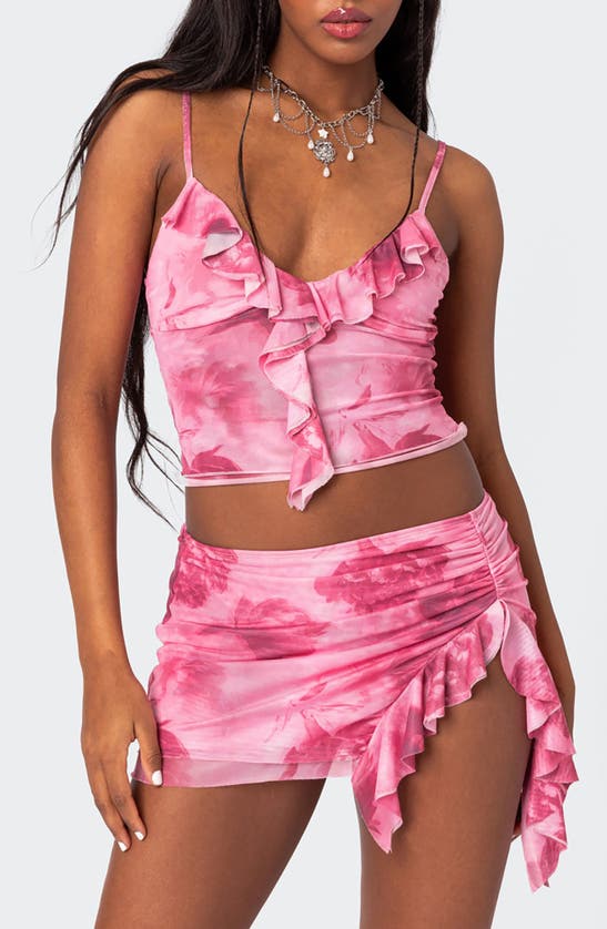 EDIKTED EDIKTED WANDA RUFFLE TRIM CROP CAMISOLE
