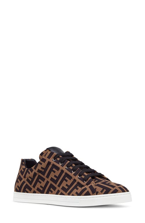 Fendi Ff Sneaker In Tobacco/black