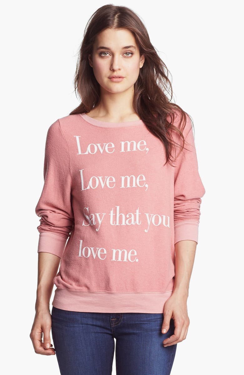 Wildfox Love Me Sweatshirt Nordstrom Wildfox Love Me Sweatshirt Nordstrom