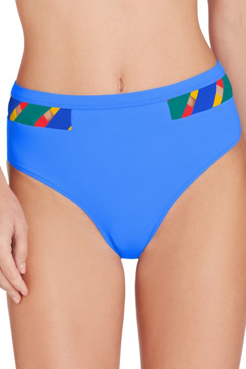 Shop Valimare Martinique High Waist Bikini Bottom In Blue