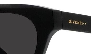 Dezi Cuffed 53mm Square Sunglasses in Black /Gold Midnight Smoke