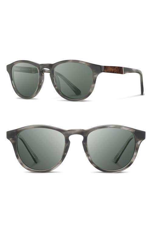 'Francis' 49mm Polarized Sunglasses in Matte Grey/Elm/G15P