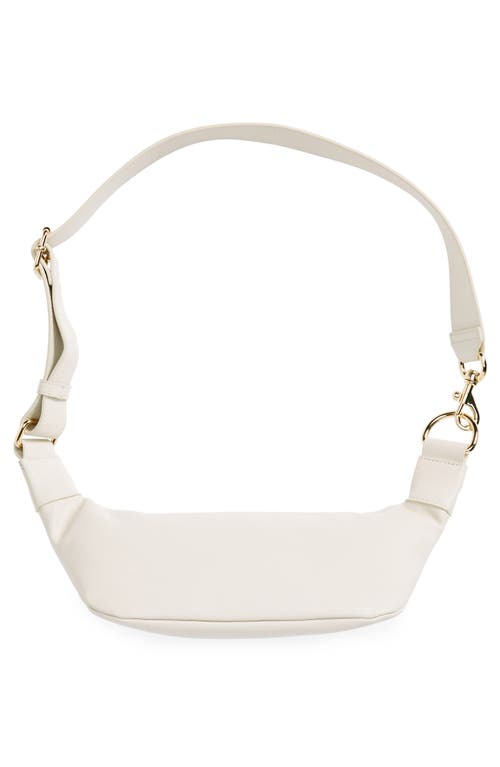 Shop Rebecca Minkoff Bree Leather Belt Bag In Pearl