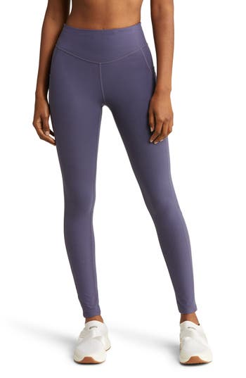 Zella Strength Perfect Pocket High Waist Leggings In Grey Stone