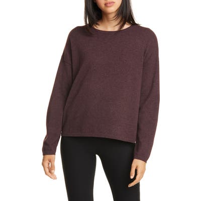 Eileen Fisher Crewneck Merino Wool Top, Purple