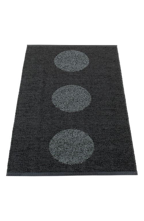 Pappelina Vera 2.0 Indoor/outdoor Rug In Black Tones