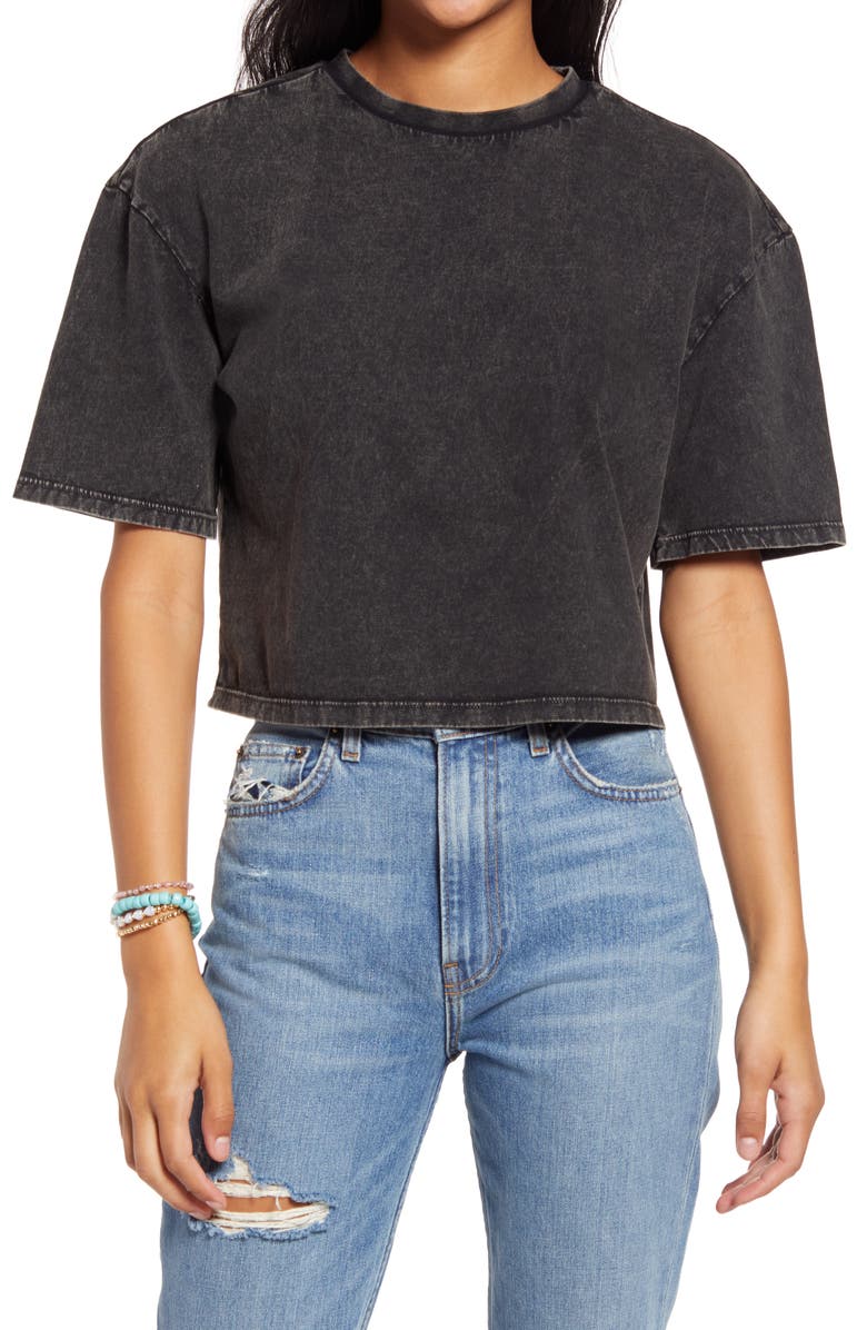 BP. Cool Girl Crop T-Shirt, Main, color, BLACK