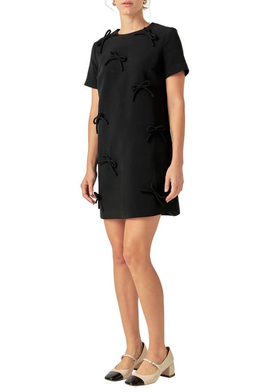 ENGLISH FACTORY ENGLISH FACTORY BOW T-SHIRT MINIDRESS
