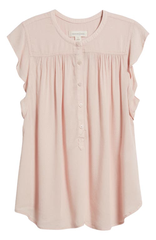 Shop Treasure & Bond Flutter Sleeve Top In Pink Sepia