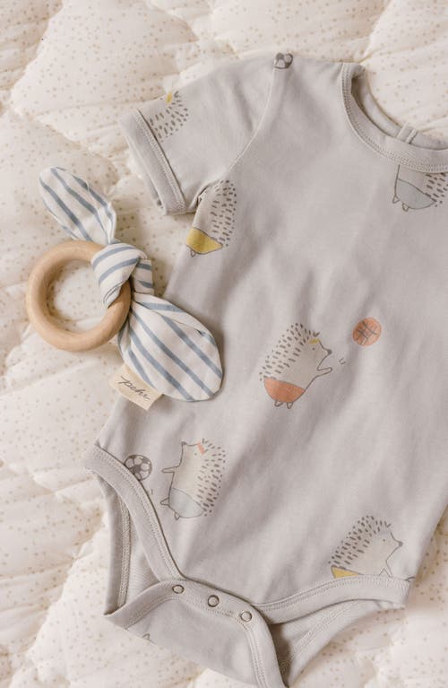 Shop Pehr Print Organic Cotton Bodysuit In Ball Hog