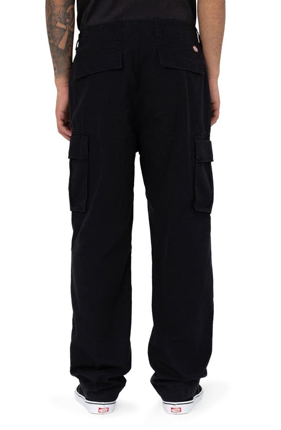 Kreta Til sandheden vidnesbyrd Dickies Eagle Bend Relaxed-fit Wide Cotton Cargo Trousers In Black |  ModeSens