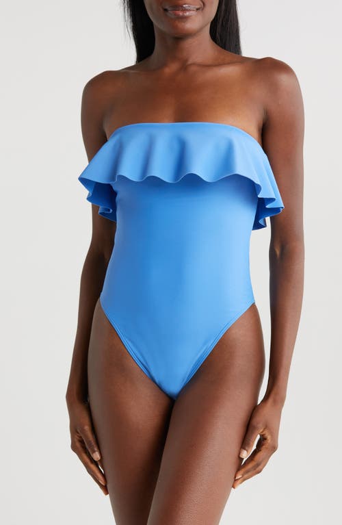 Ramy Brook Minna Ruffle One-piece Swimsuit In Blue