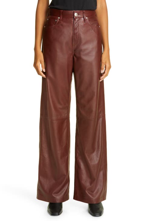 Womens Genuine Leather Pants