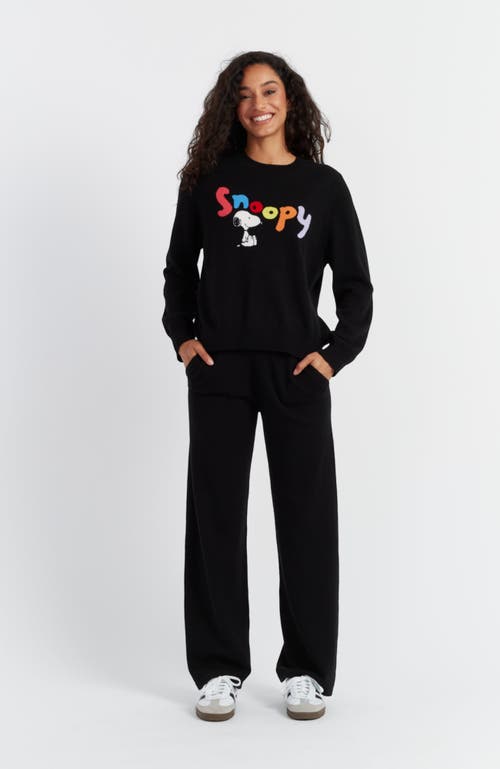 Shop Chinti & Parker Snoopy Wool & Cashmere Sweater In Black