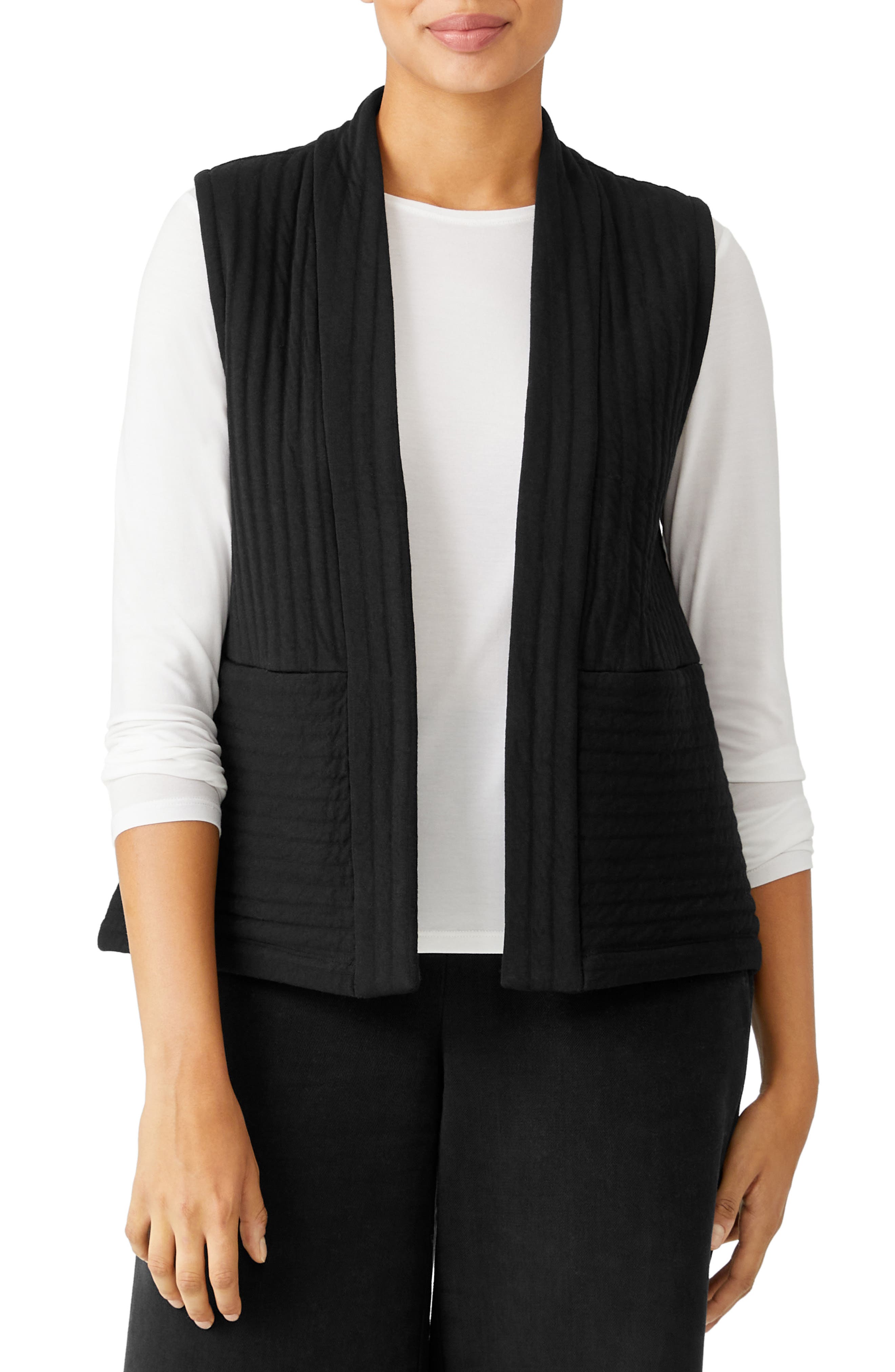 eileen fisher puffer vest