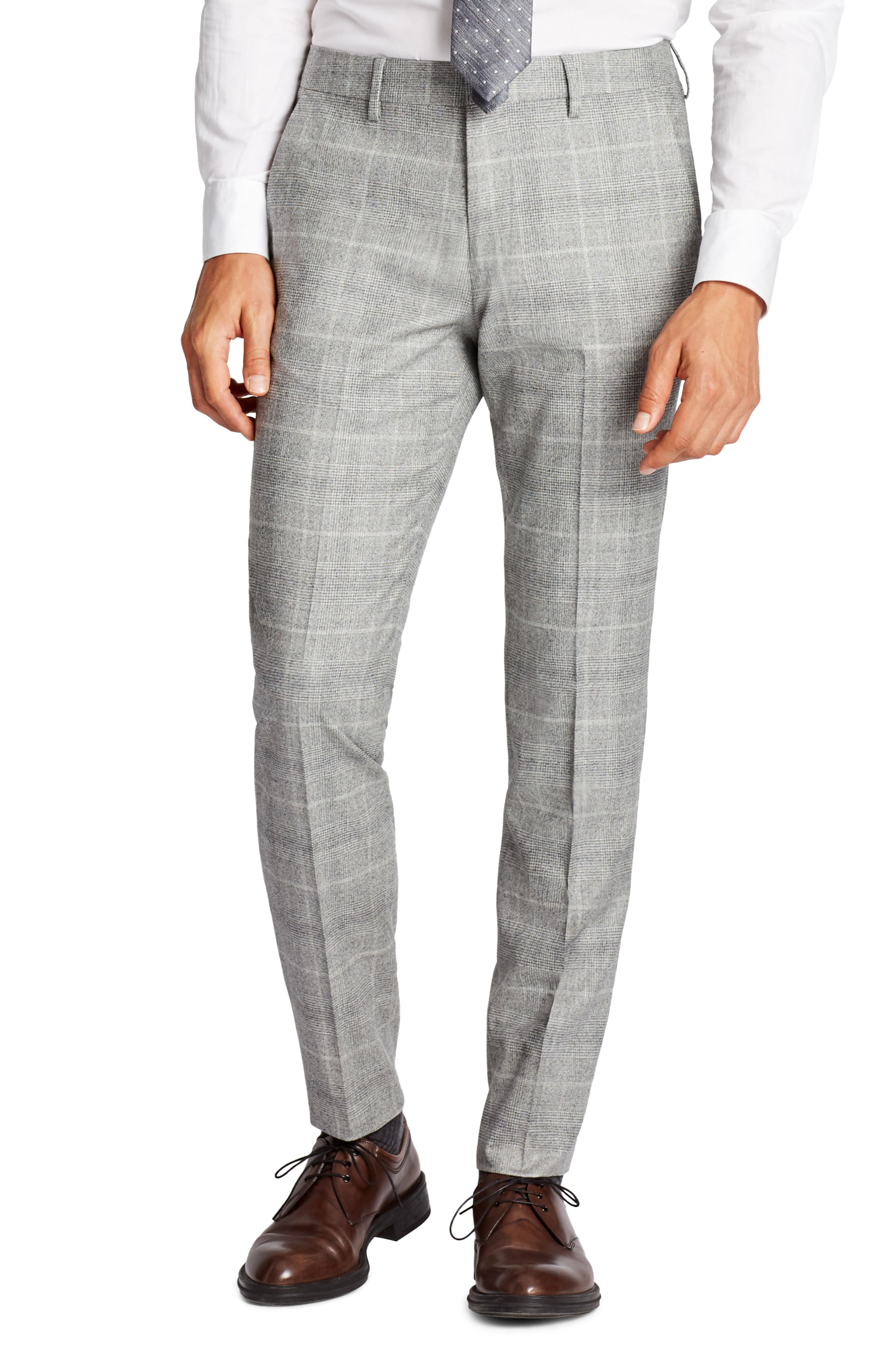 Bonobos Jetsetter Flat Front Plaid Stretch Wool Trousers | Nordstrom