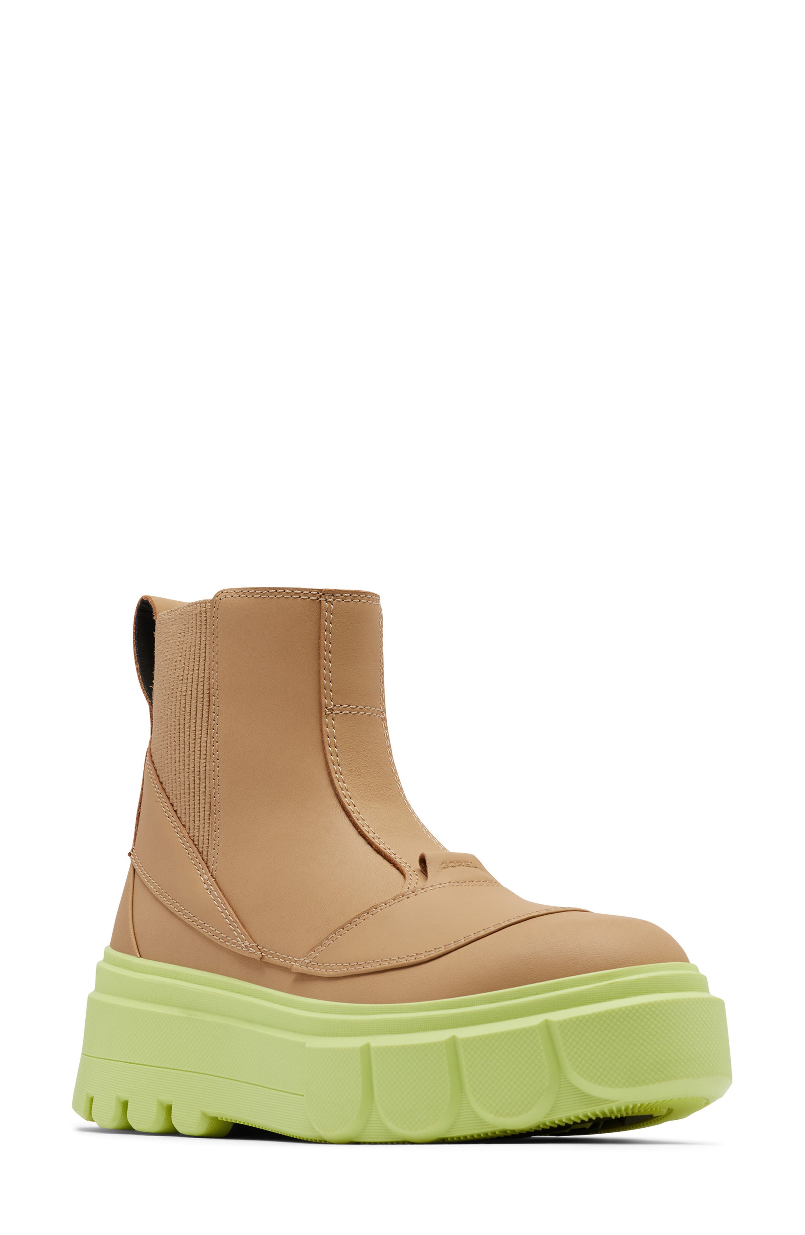 Sorel Caribou X Waterproof Platform Chelsea Boot In Canoe/tippet