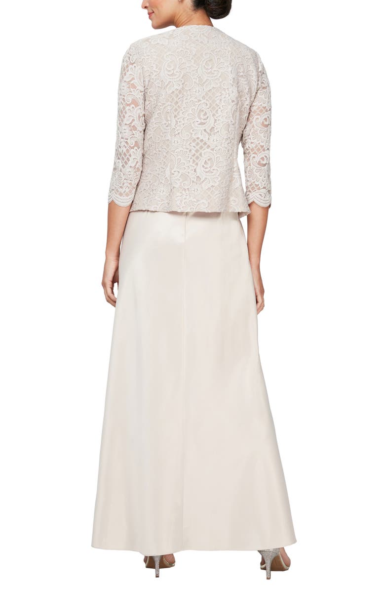 Alex Evenings Embroidered Lace Mock Two-Piece Gown with Jacket | Nordstrom