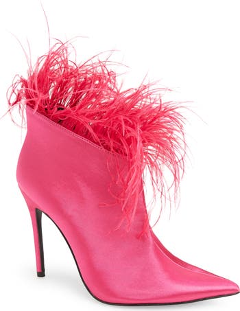 Jessica simpson ostrich outlet feather boots