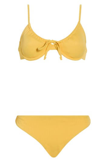 NICOLE MILLER NICOLE MILLER NEW YORK BALCONETTE RIB TWO-PIECE SWIMSUIT