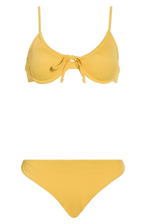 NICOLE MILLER NICOLE MILLER NEW YORK BALCONETTE RIB TWO-PIECE SWIMSUIT 