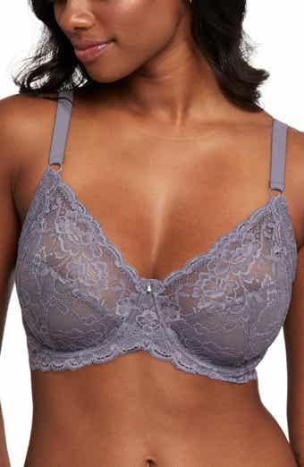 Chantelle True Lace Full Cup Covering Underwire Bra- Navy (Style: 11M10)