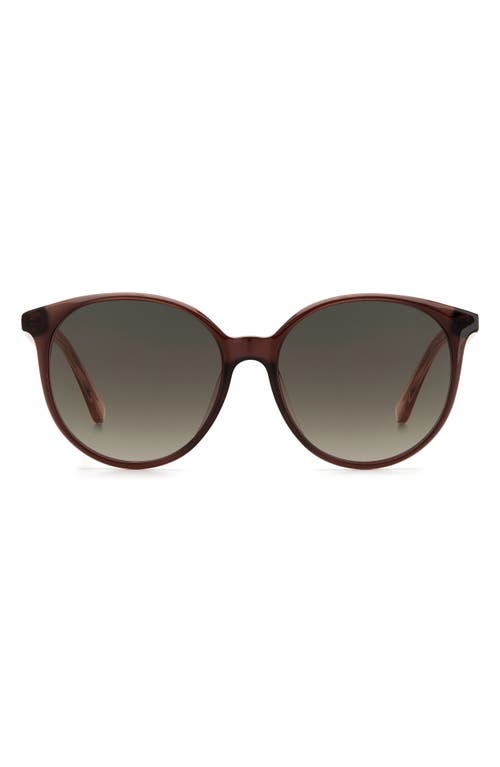 Shop Kate Spade New York 56mm Kaiafs Round Sunglasses In Brown/brown Gradient