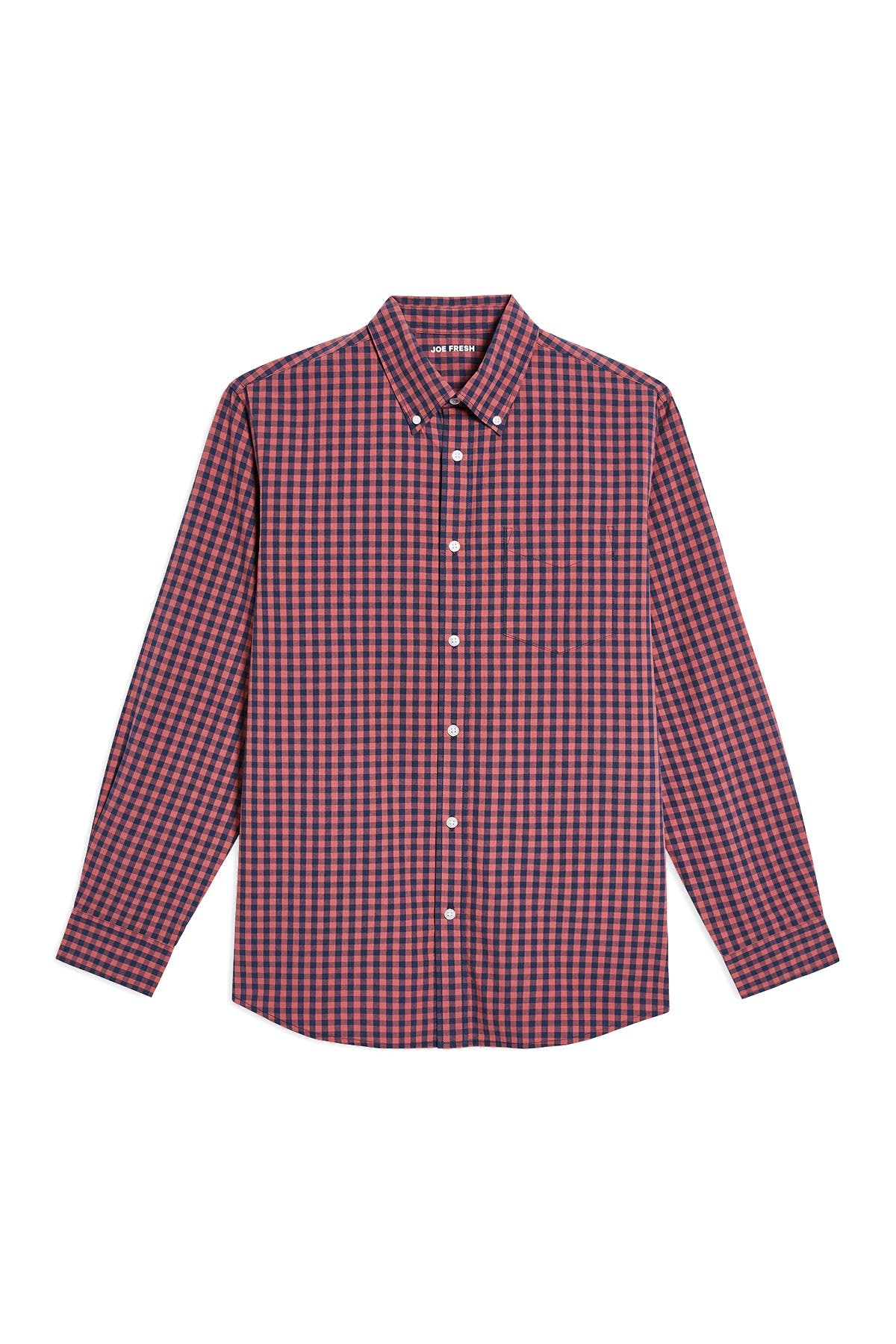 Joe Fresh Gingham Print Long Sleeve Shirt Nordstrom Rack