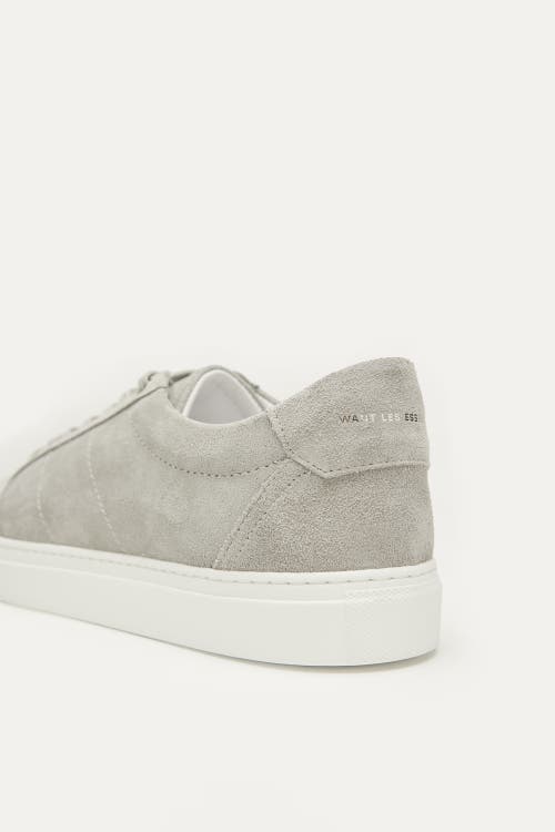 Want Les Essentiels De La Vie Want Les Essentiels Lennon 2.0 Suede Leather Low Sneaker In Grey