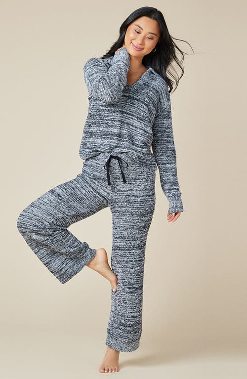 Shop Softies Heather  Marshmallow Johnny Collar Lounge Set In Heather Black