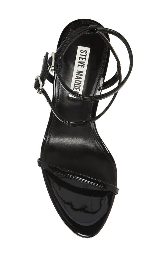 Shop Steve Madden Theresa Ankle Strap Sandal In Black Patent