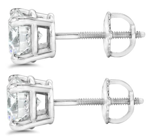 Bliss Diamond Certified 5ct Tw Diamond Studs Screw Backs 14k White Gold Lab Grown In 14k White Gold