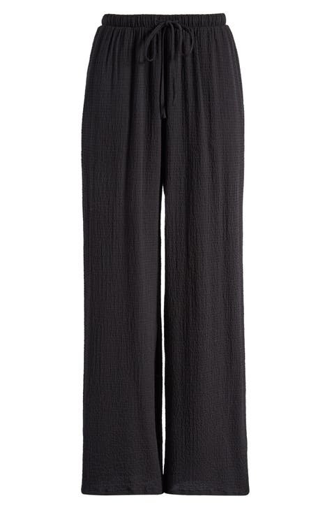 Textured Wide Leg Pants