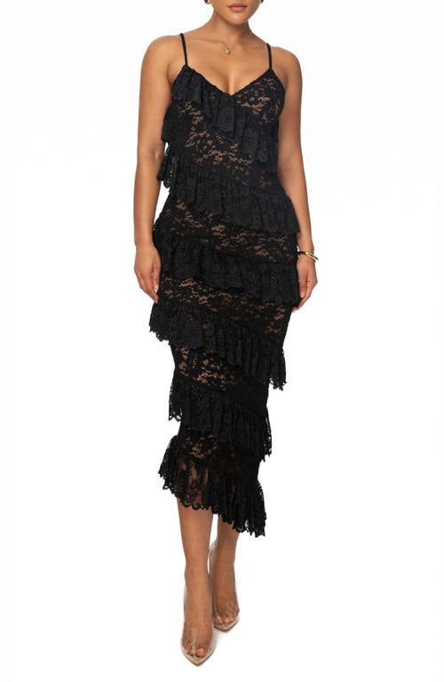 JLUXLABEL Forever Ruffle Lace Midi Dress at Nordstrom