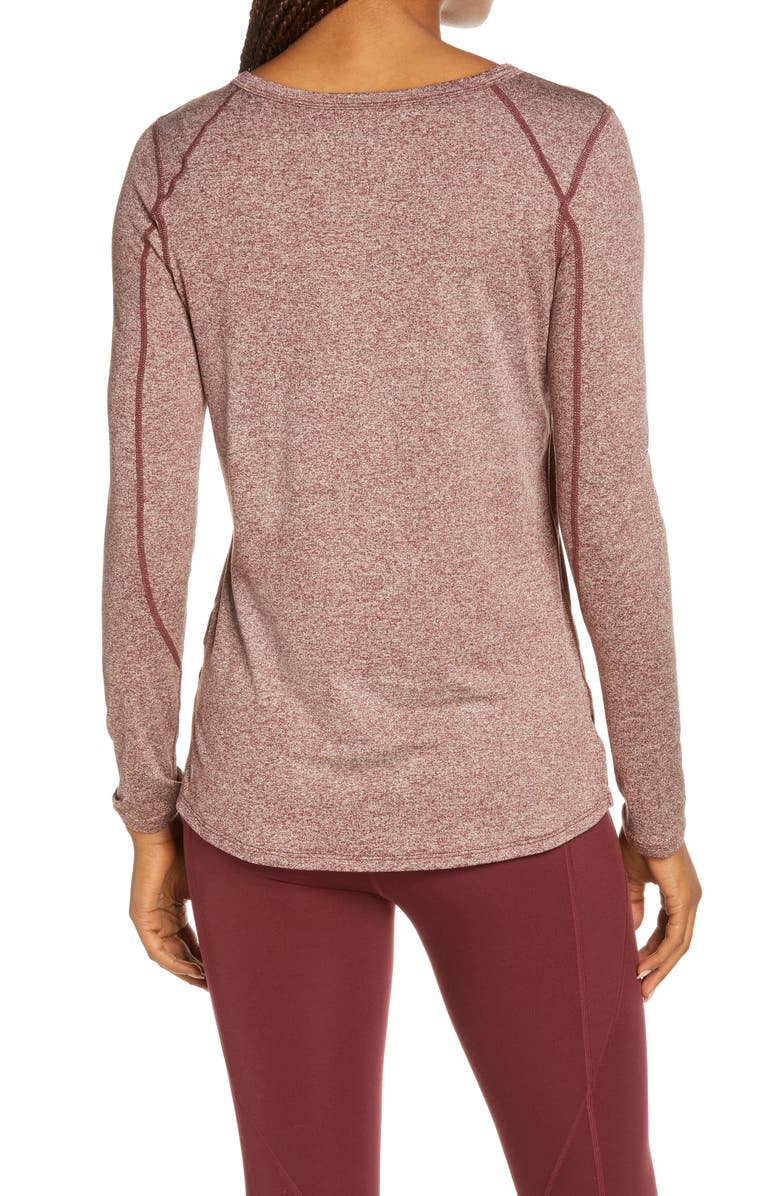 Zella Liana Long Sleeve Recycled Blend Performance T-Shirt, Alternate, color, 