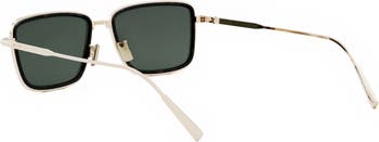 DiorBlackSuit S9U Green Rectangular Sunglasses