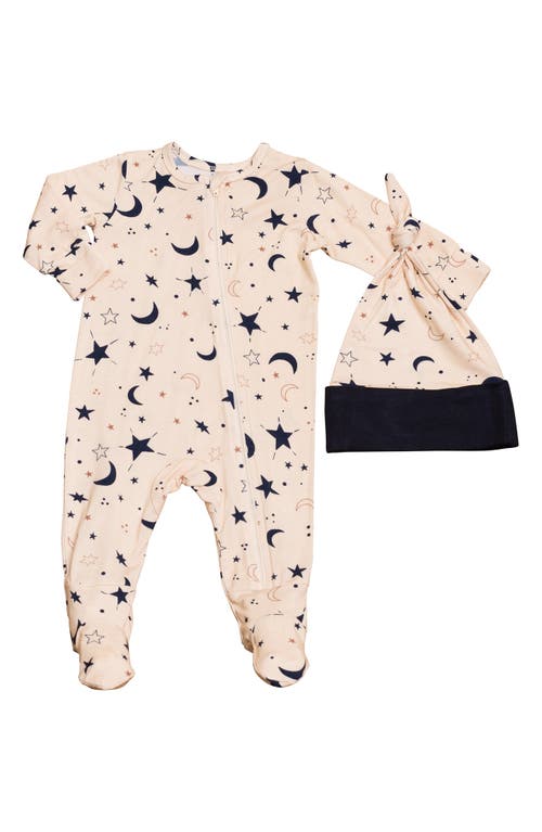 Baby Grey by Everly Jersey Footie & Hat Set at Nordstrom,