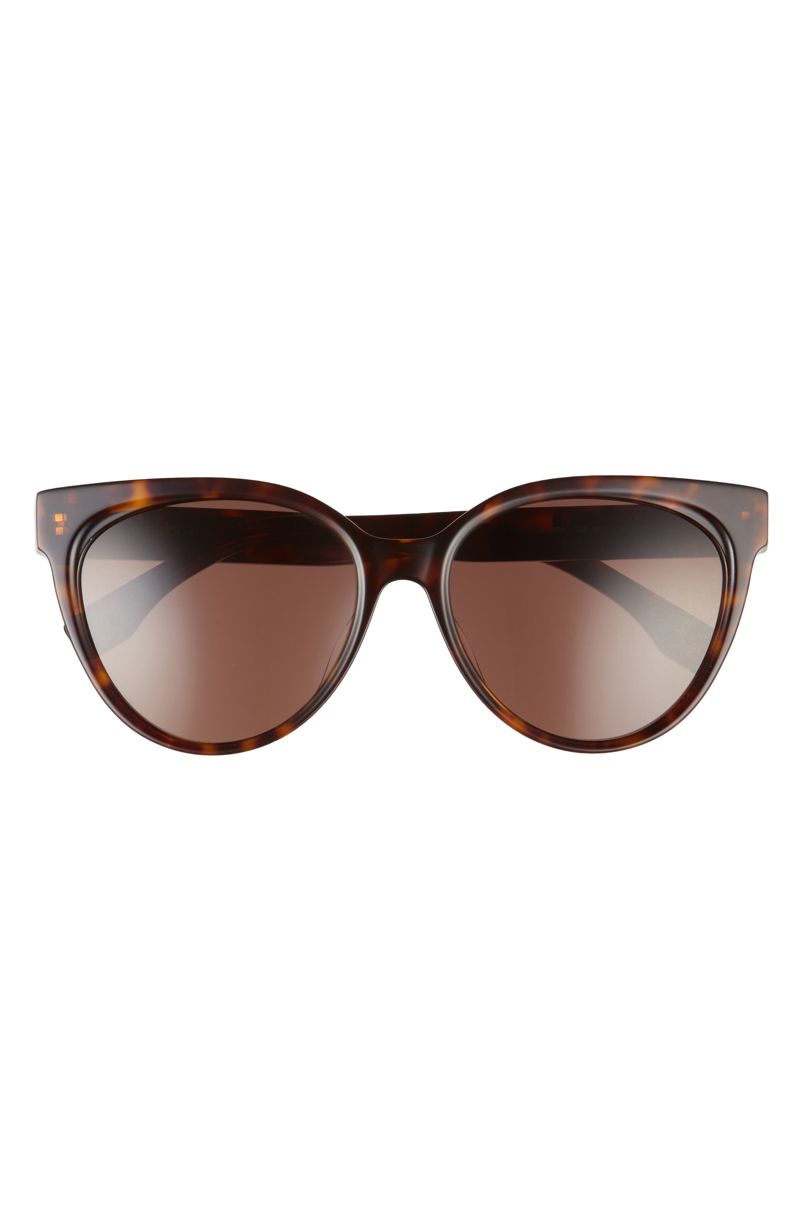 Fendi 56mm Cat Eye Sunglasses in Dark Havana /Brown at Nordstrom