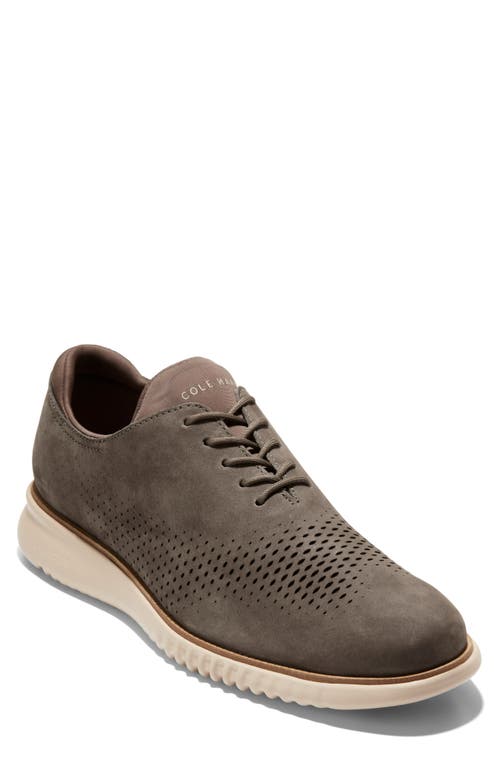 Cole Haan 2.zerogrand Laser Wing Derby In Ch Deep Olive Nubuck/c