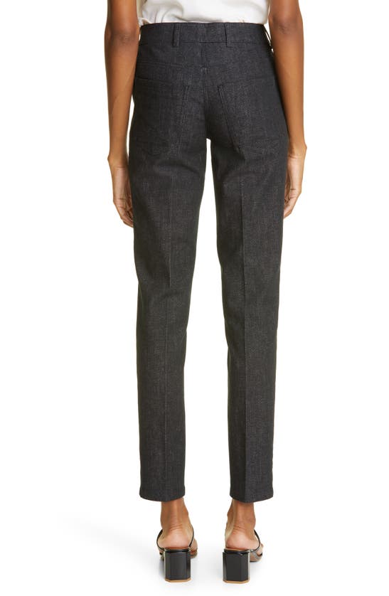 Akris Magda Stretch Denim Ankle Pants In Black