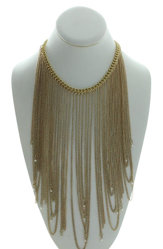 Shop Olivia Welles Raining Chain Necklace In Gold