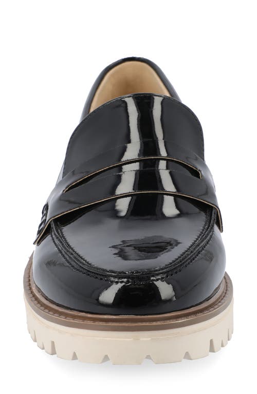 Shop Journee Collection Kenly Penny Loafer In Patent/black