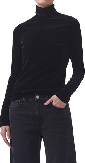 Crushed velvet turtleneck sale