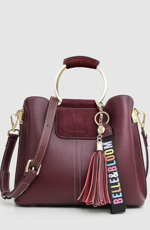 Belle & Bloom Twilight Leather Cross In Merlot